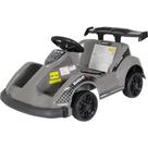 Kart Elétrico Infantil 6V Cinza Mini Bel Controle Som Carregador Até 30kg - 935908