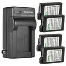 Kastar Kit com 4 Baterias PSP110 com Carregador AC 3,7 V 1500 mAh