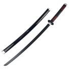 Katana Tanjiro Kamado Demon Slayer 102cm Com Bainha e Suporte De Mesa Para Cosplay Ou Decoração