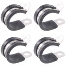 Keadic 20 peças de abraçadeiras de aço inoxidável com revestimento de borracha, 22 mm Keadic 20 peças de abraçadeiras de aço inoxidável com revestimento de borracha, 22 mm