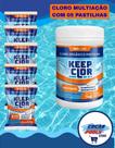 KEEP CLOR Cloro Orgânico em Pastilha 1 kg Multiação Desinfetante, Clarificante e Estabilizador para Piscinas