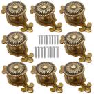 Kelier Brass Cabinet Knobs, pacote com 8 cogumelos vintage, 7,4 x 3,2 cm