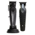 Kemei Kit 2 Máquinas Kemei 2296 Corte Km 2299 Acabamento Cor Preto