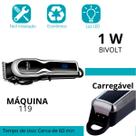 Kemei Maquininha Sem Fio Compacta Com Display