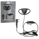 Kenwood KHS-27A Auricular con D-Ring y Micrófono con Clip, con Botón PTT
