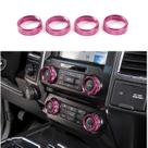 Keptrim Ford F150 2016-2019 Anillo de Ruleta de Control AC VOL Rosa
