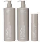 Keratin Oil Shampoo, Condicionador Lustrous 950ml e Defrizz Lanza