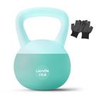 Kettlebell LAVVON 6,5 kg com pegada macia antiderrapante verde