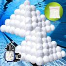 Kevsuvqin 2,3 kg de bolas filtrantes reutilizáveis e ecológicas para piscina Kevsuvqin 2,3 kg de bolas filtrantes reutilizáveis e ecológicas para piscina