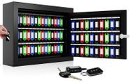 Key Lock Box Oepmoc 75 chaves, suporte de parede anti-roubo, preto