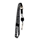 Keychain lanyard remove before flight (black)