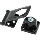 Keyed Hasp Lock National Hardware Black Steel 9 cm L 1 pacote