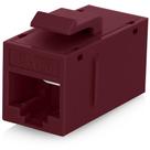Keystone Coupler Everest Cat6 RJ45 feminino para feminino vermelho, pacote com 12