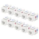 Keystone Jack Cable Matters Cat6, pacote com 10 unidades, listado pela UL, branco