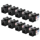 Keystone Jack Cable Matters Cat6, pacote com 10 unidades, listado pela UL, em preto Keystone Jack Cable Matters Cat6, pacote com 10 unidades, listado pela UL, em preto
