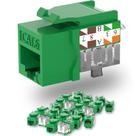 Keystone Jack Cat6 Slim Lysymixs, pacote com 25, verde, 90 graus