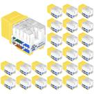 Keystone Jack Insert Cat6 RJ45 listado pela VCE UL, pacote com 25 unidades, amarelo
