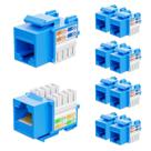 Keystone Jack, pacote com 10 unidades, Iwillink Cat6 RJ45, azul de 90 graus Keystone Jack, pacote com 10 unidades, Iwillink Cat6 RJ45, azul de 90 graus