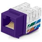 Keystone Jacks Everest com ângulo de 90 RJ45 Cat6A roxo, pacote x10