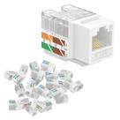 Keystone Jacks VCELINK RJ45 Cat6, 90 graus, pacote com 10, branco