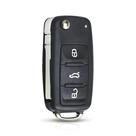 Keyyou 10 peças capa flip dobrável para chave remota para vw volkswagen tiguan golf sagitar polo mk6