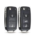 Keyyou flip remoto dobrável chave escudo caso para vw volkswagen tiguan golf sagitar polo mk6