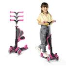 Kick Scooter Lifemaster Kids com assento dobrável, roda LED rosa Kick Scooter Lifemaster Kids com assento dobrável, roda LED rosa