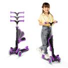 Kick Scooter Lifemaster Kids com assento dobrável, roda LED rosa Kick Scooter Lifemaster Kids com assento dobrável, roda LED rosa