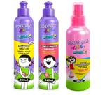 Kids Cabelos Lisos Shampoo + Condicionador e Spray Bio Extratus