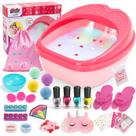 Kids Foot Spa IPOOLTENG com kit de unhas e luzes coloridas