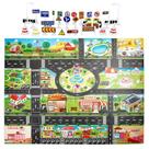 Kids Play Mat City Road Buildings Parking Map Mapa da cena d