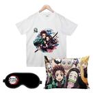 KIMETSU NO YAIBA DEMON SLAYER Camisa, Almofada e Máscara de dormir