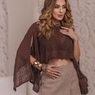 Kimono Capa Tricô Bata Boho Moda Feminina