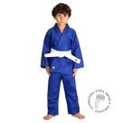 Kimono de Judo Jui-Jitsu Infantil MKS Seitô Azul com faixa Branca