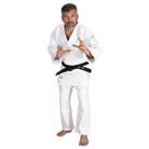 Kimono de Judo MKS CBJ Oficial Jisseki Branco Gold Line (Profissional)