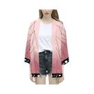 Kimono Haori Rosa De Anime Para Cosplay Masculino E Feminino - Capa De Verão Kamado Tanjirou Kimono Haori Rosa De Anime Para Cosplay Masculino E Feminino - Capa De Verão Kamado Tanjirou