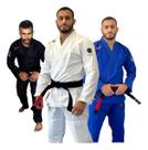 Kimono Jiu Jitsu Brazil Combat Xtra-lite 2.0 Competidor Bjj Profissional Preto Branco Azul