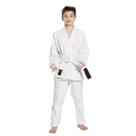 Kimono Jiu Jitsu Infantil Trançadinho Branco First New Pretorian