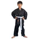 Kimono Jiu-Jitsu Judô Infantil Preto 1 Fit