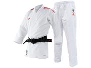 Kimono Karate Adidas AdiLight Branco Listras Vermelha