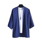 Kimono Masculino 3/4 - Estilo Japonês Tradicional - Casaco Yukata com Abertura Frontal
