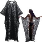 Kimono Mepase Boho, vestido de renda, capa de praia, preto