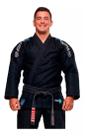 Kimono Mundial 10 Preto Jiu Jitsu Trançado BJJ Atama