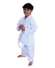 Kimono Reforçado Com Faixa Branca Judô Jiu Jitsu Infantil Escolha a Cor 1 Figh