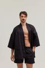 Kimono Sarja Preto Cor:PretoTamanho:Único