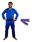Kimono Ultra Light 2.2 Jiu Jitsu Azul Com Faixa a Escolher Keiko
