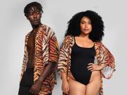 Kimono Vista Magalu Tule Animal Print Tigre Kimono Vista Magalu Tule Animal Print Tigre