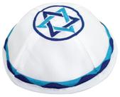 Kipa Judaico Cetim Com Estrela De Davi AZUL - Importado De Israel Kipa Judaico Cetim Com Estrela De Davi AZUL - Importado De Israel