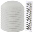 Kipás Zion Judaica Pacote com 12 Unidades em Algodão Tricotado Branco 15 cm Kipás Zion Judaica Pacote com 12 Unidades em Algodão Tricotado Branco 15 cm