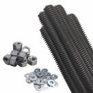 Kit 01 Barra Roscada Aço Polido 1Pol X1M C/10 Porca/Arruela